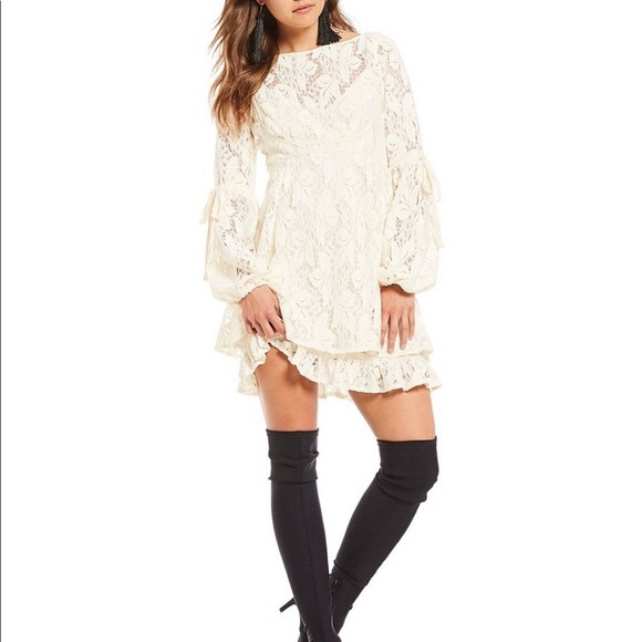 🌙Free People Rubi Lace Mini Dress,NEW - Picture 6 of 8
